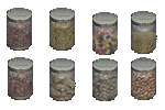 Dried goods in jars